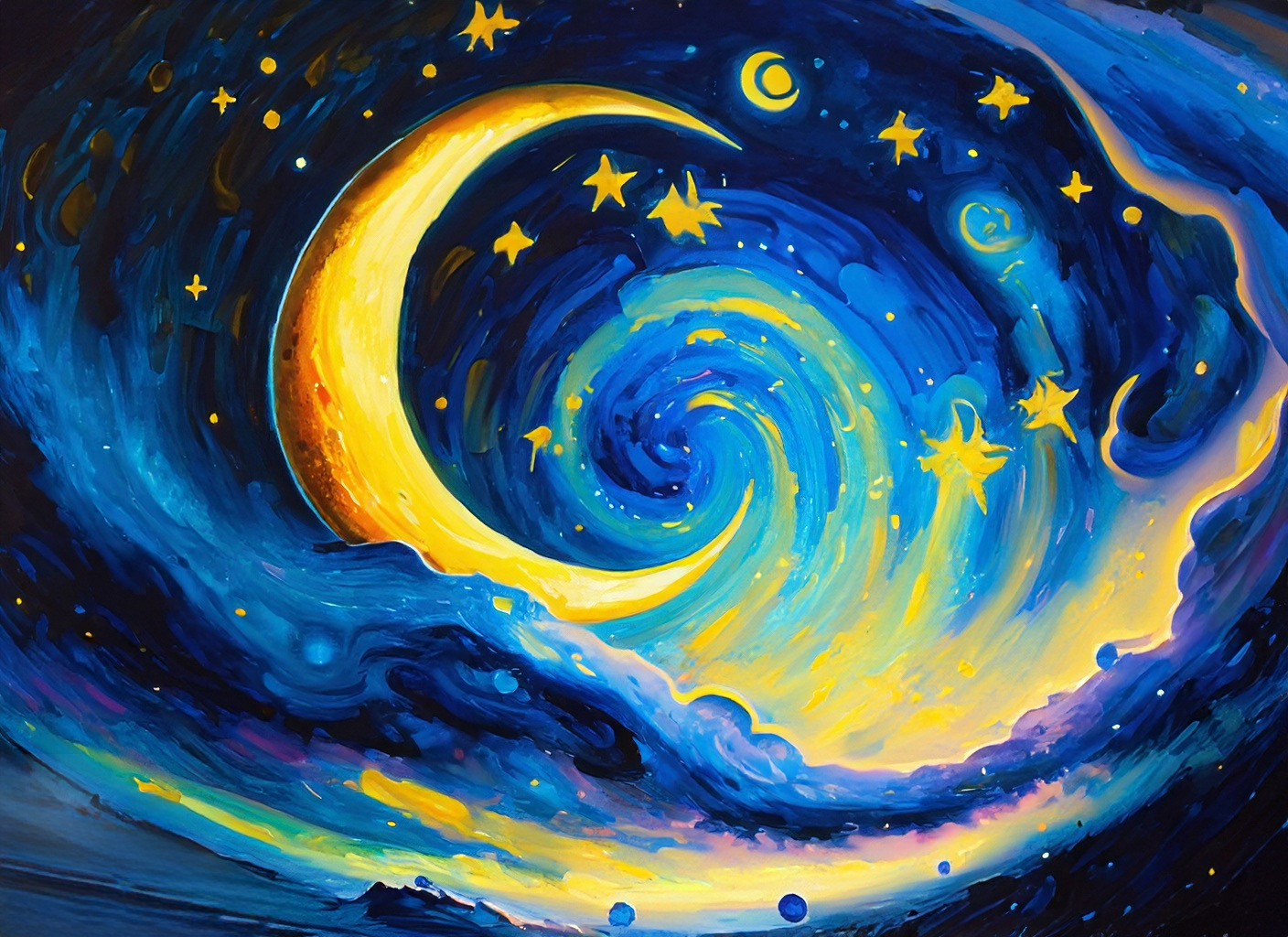 Oil painting in the style of Van Gogh