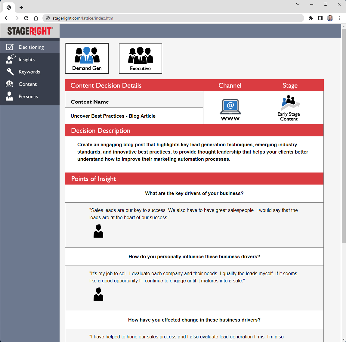 Content Decision Details