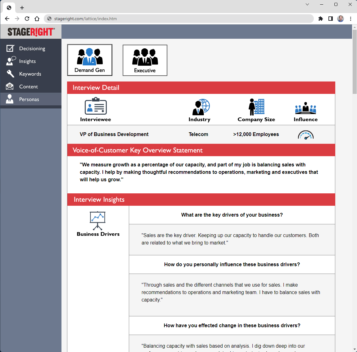 Voice-of-Customer Detail