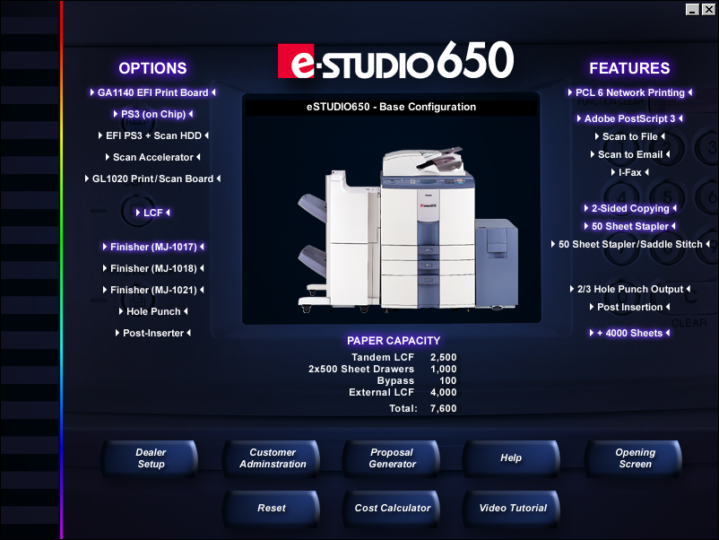 Visually add Features and Options
