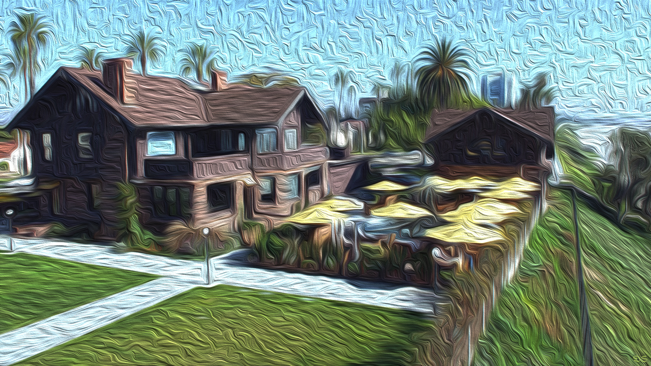 Stylistic treatment of the Long Beach Museum of Art