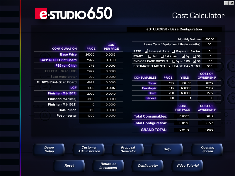 Cost Calculator w/Custom Price Options