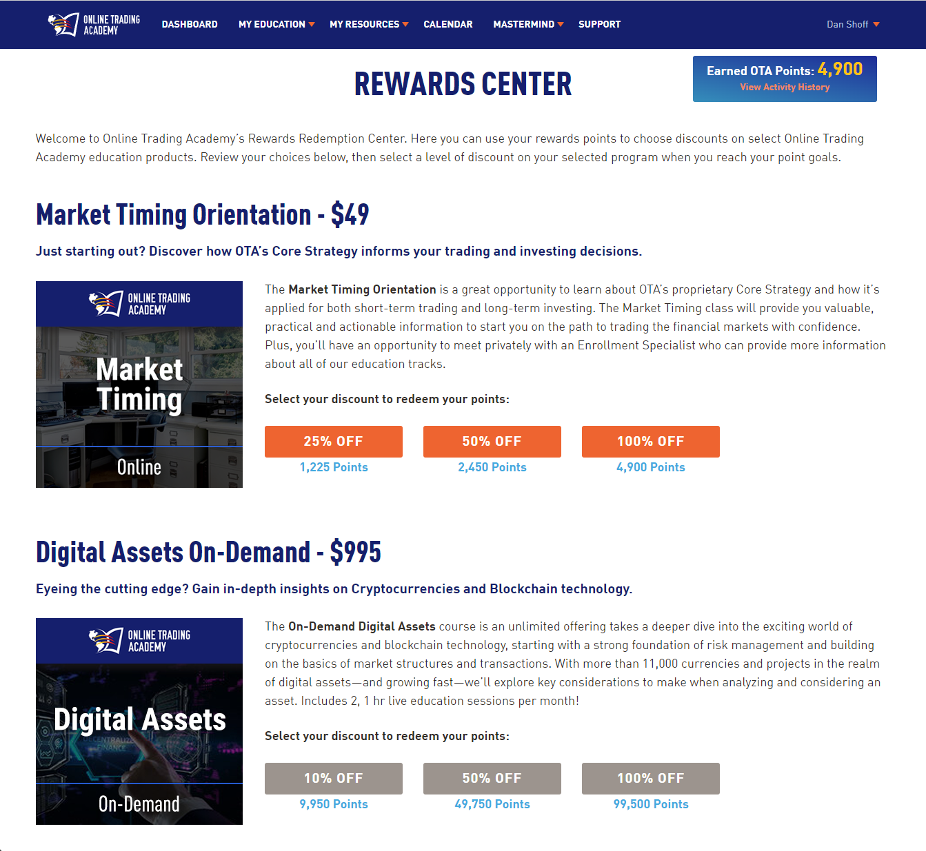 Rewards Program Incentives