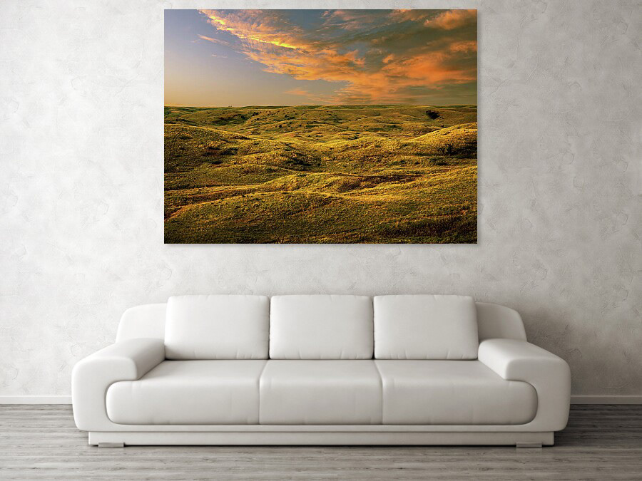 Flint Hills, Framed over couch