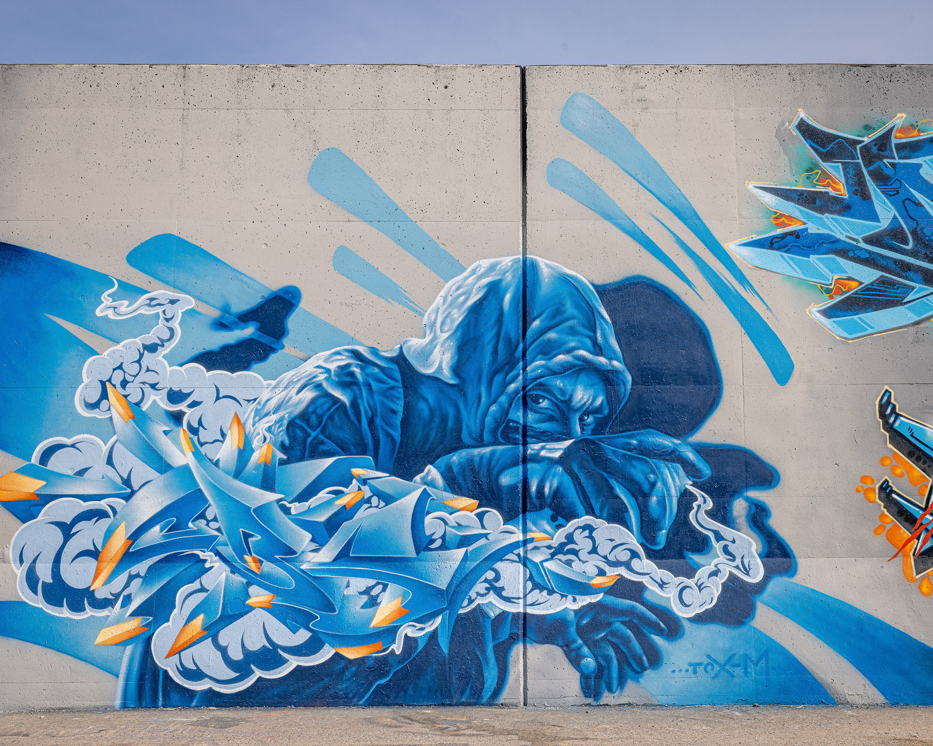 Blue Figure, Moving Wall - Paint Saint Louis 2024