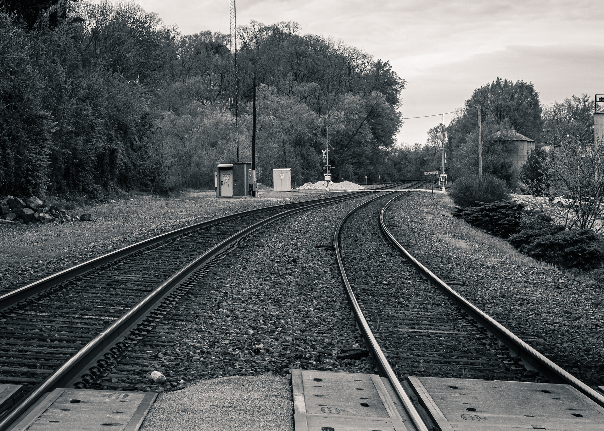 Train Tracks Monochrome