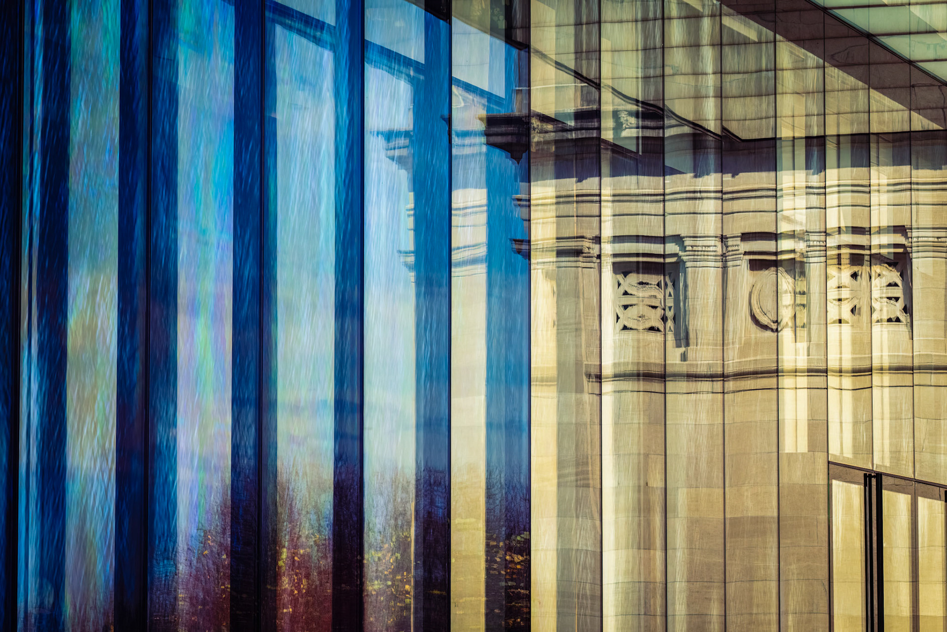 Reflection of Glass and Stone