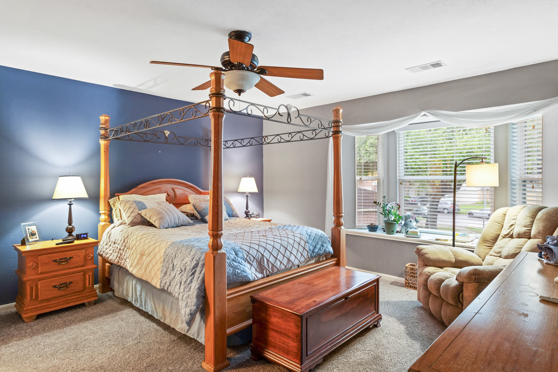 Spacious Primary Bedroom with natural ligthing