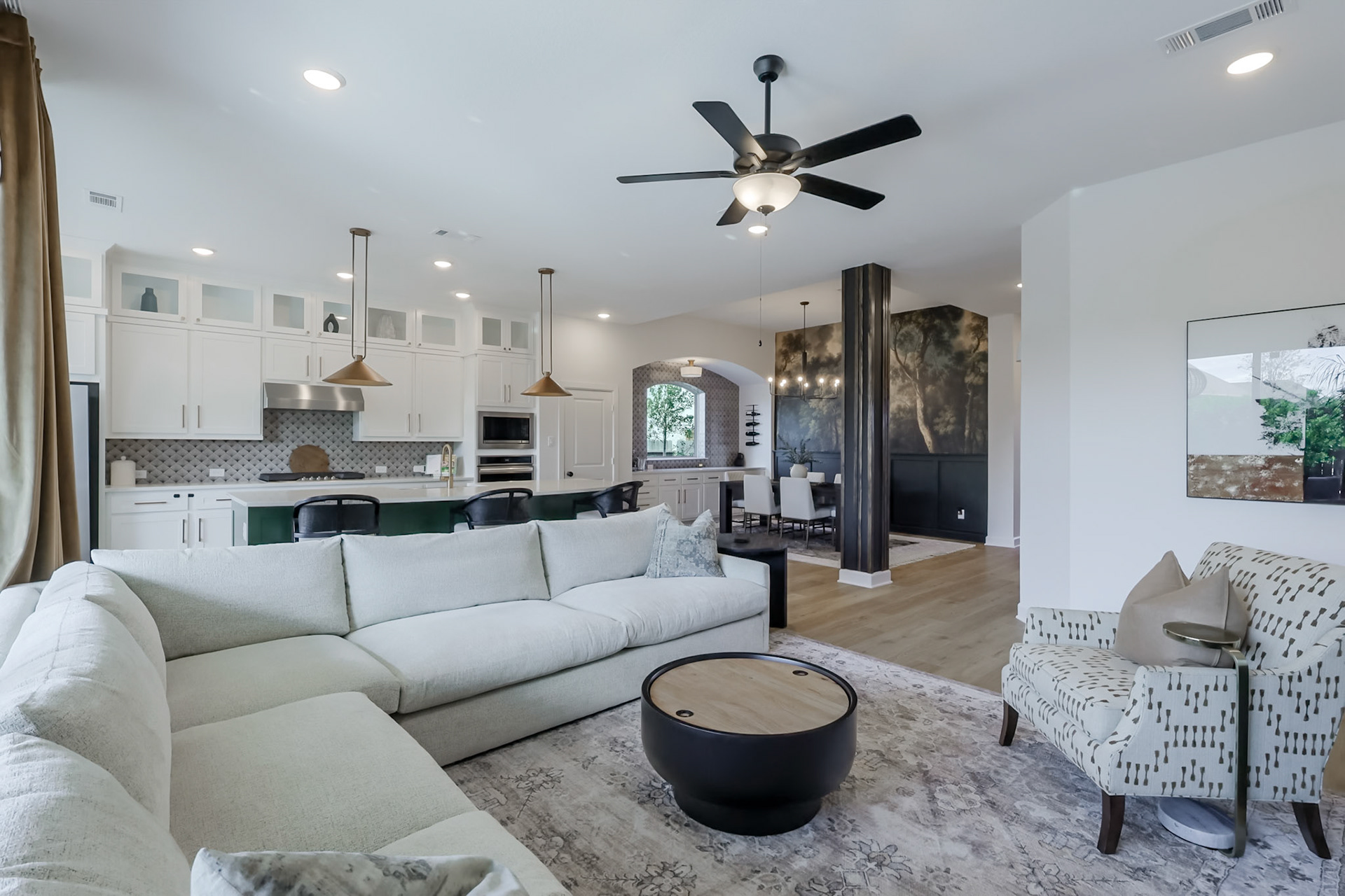 Open Floor Modern living Area by Marsar Visual Works