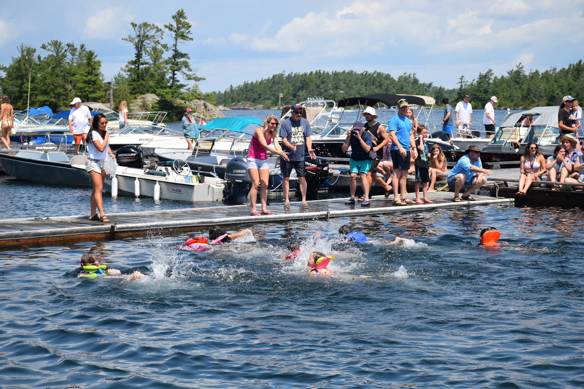 Sans soucis' regatta, rock swimming competition