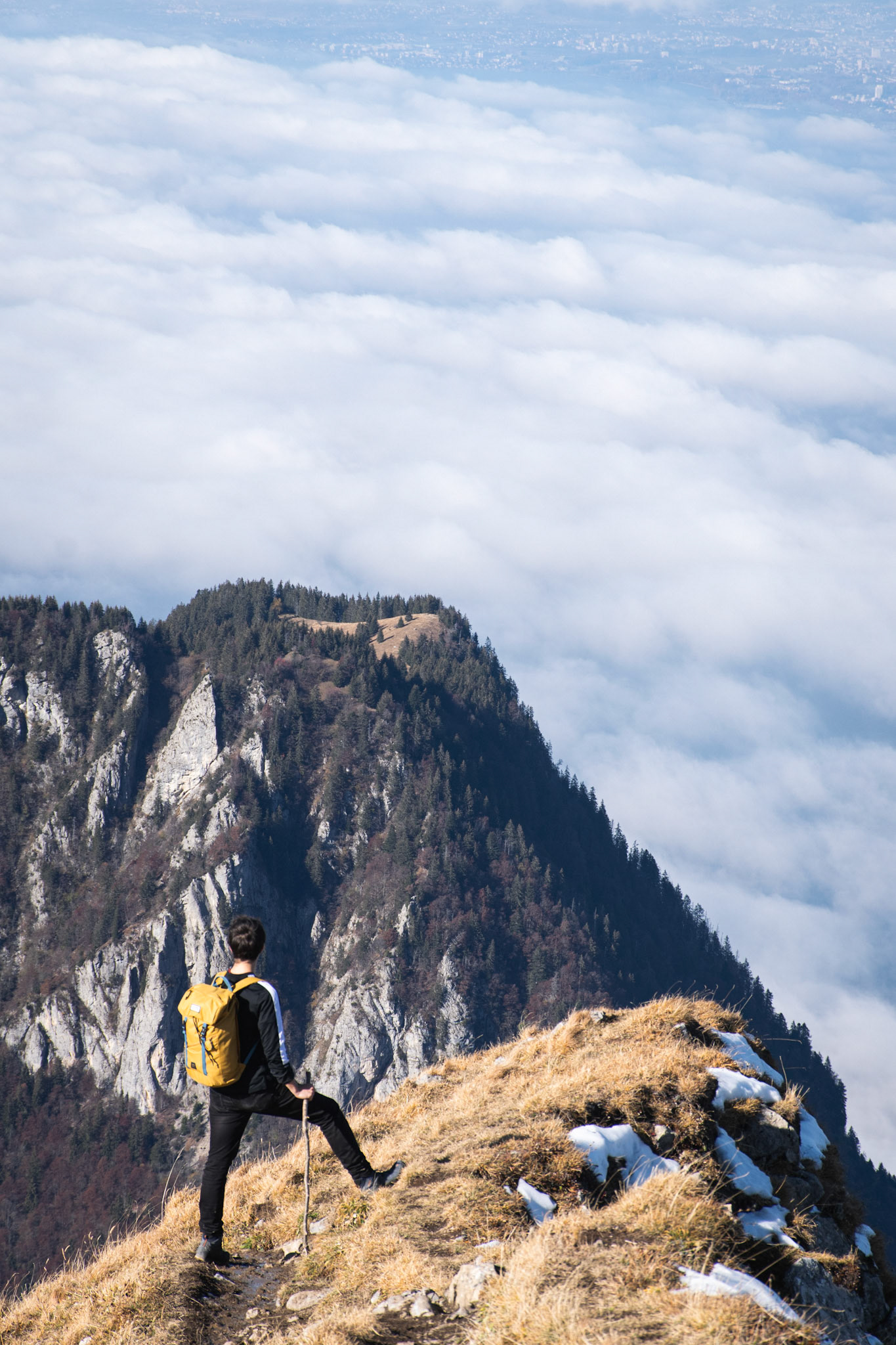 on top of the clouds