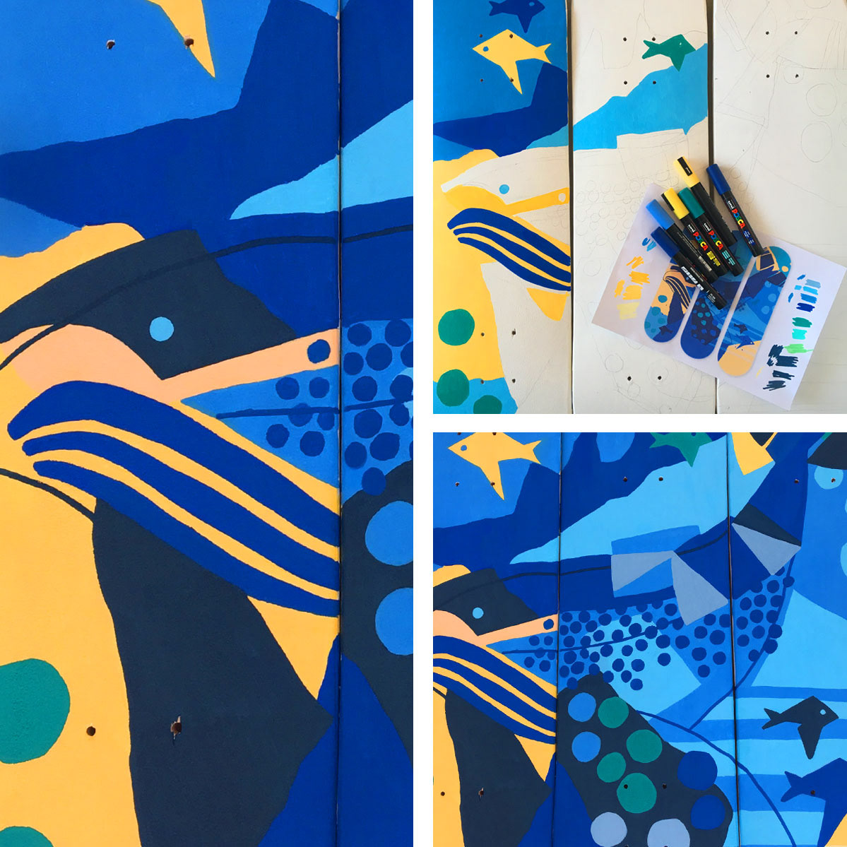 Geometric Abstract Art with Posca Markers, Pattern Design