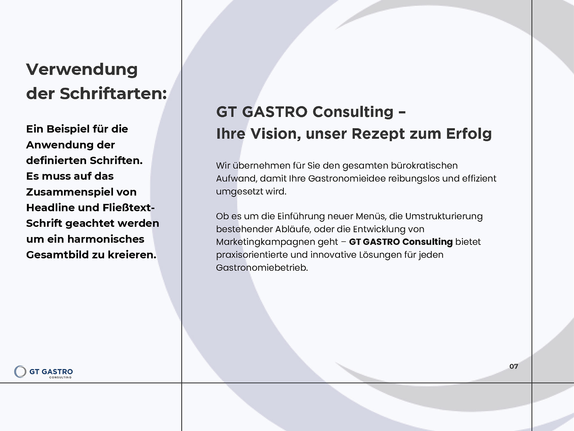 GT GASTRO Consulting Brand Guidelines