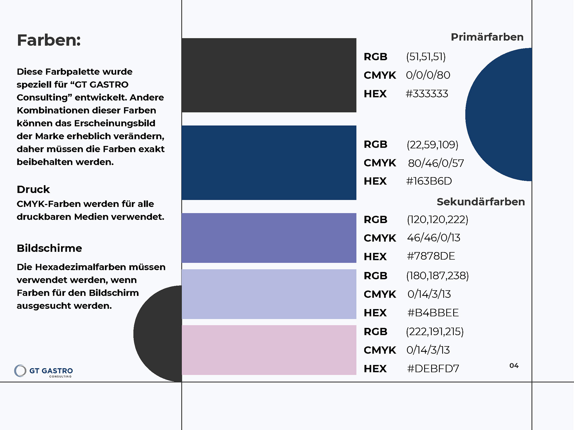 GT GASTRO Consulting Brand Guidelines
