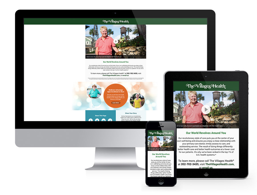 The Villages Health Open Enrollment Landing Page