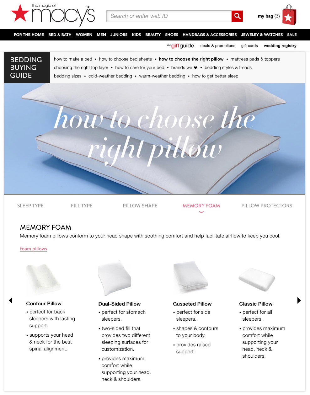 Macy's Bedding Buying Guide SEO Content Hub