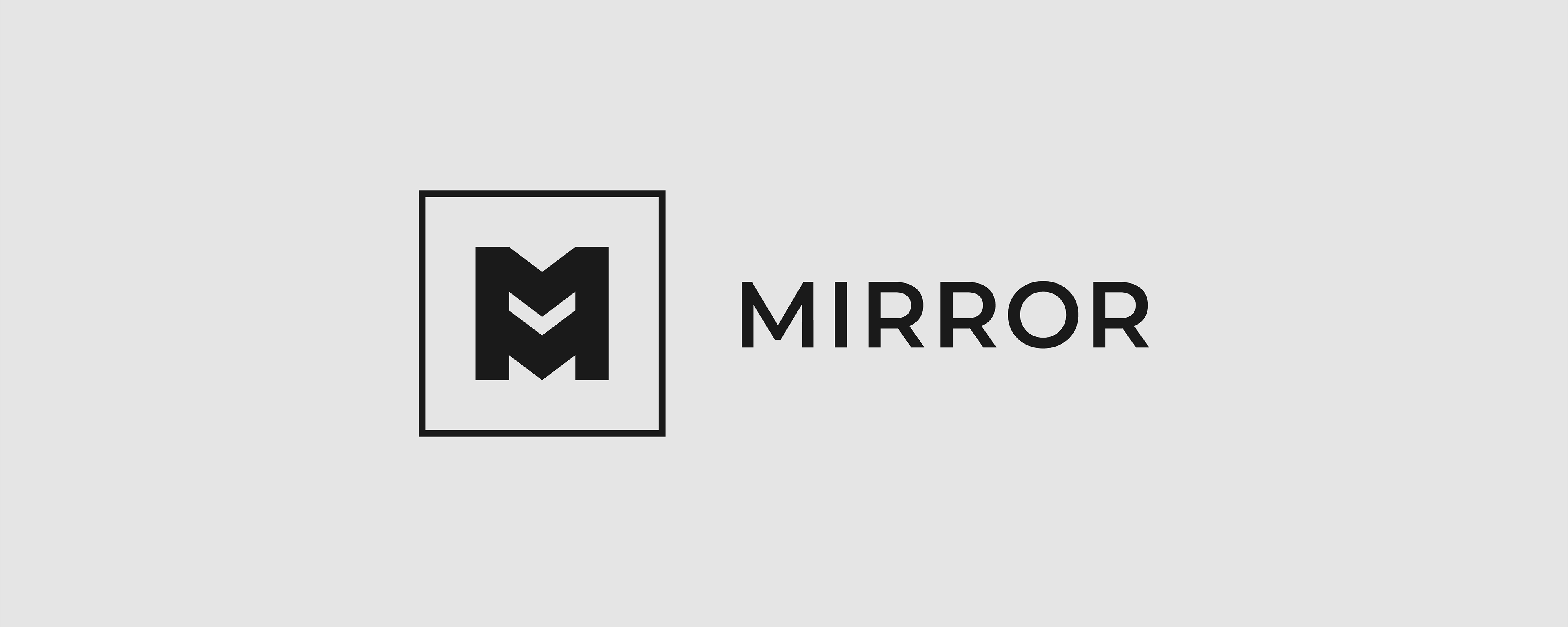 Graphic logo with stylized "M" inside a square next to the word "MIRROR."