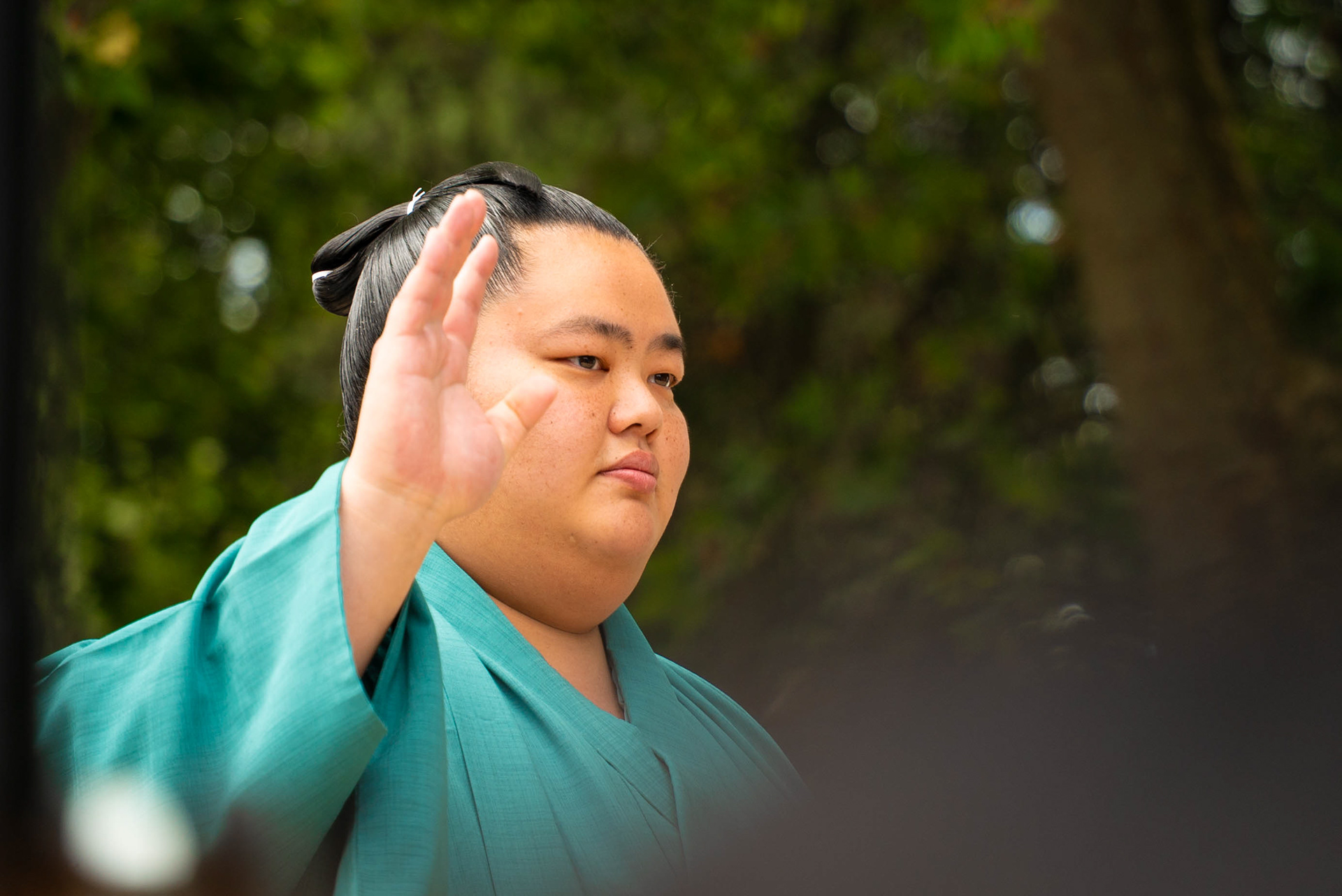 Le lutteur Kotozakura Masakatsu II, vainqueur du tournoi de Paris.