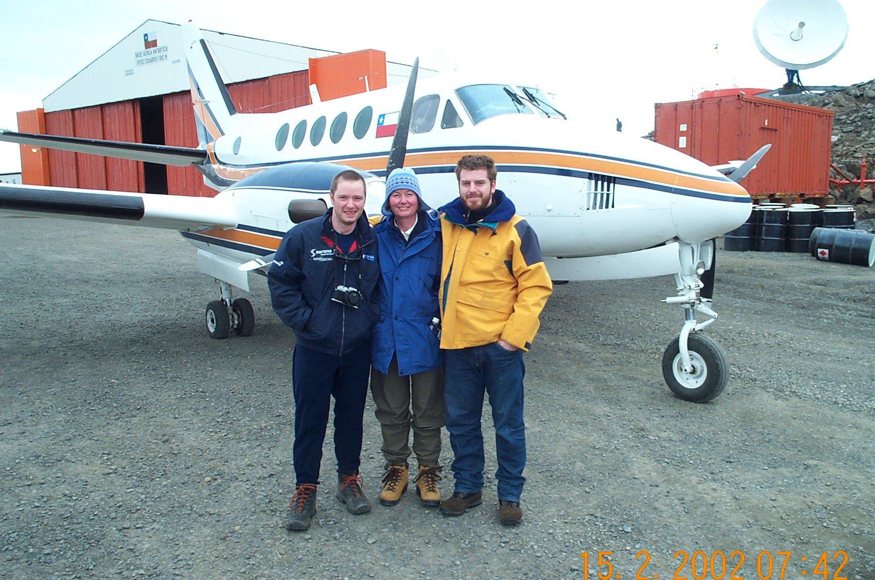Steve, me and Darren on arrival on King George Island