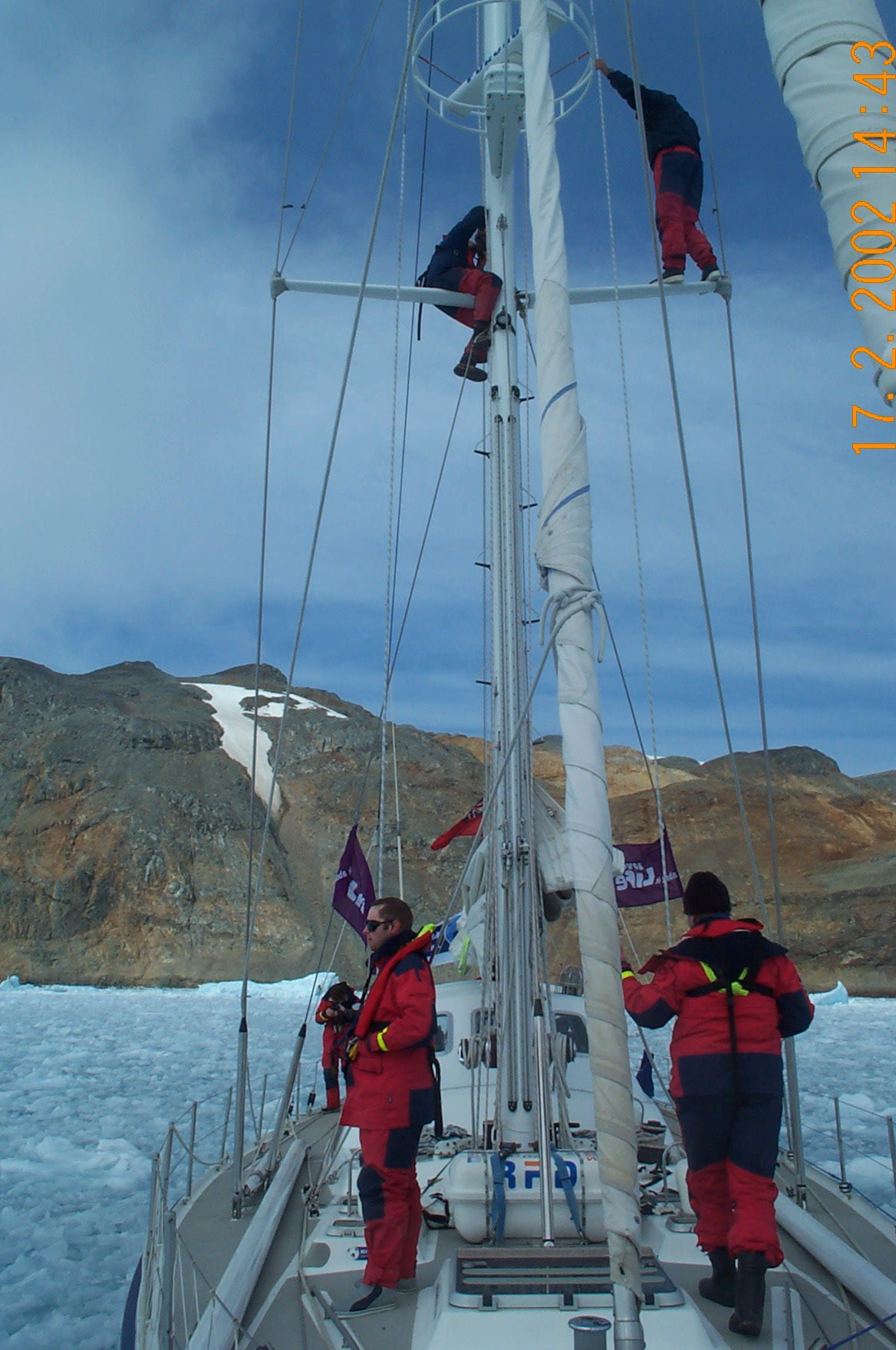 up the mast for a better view