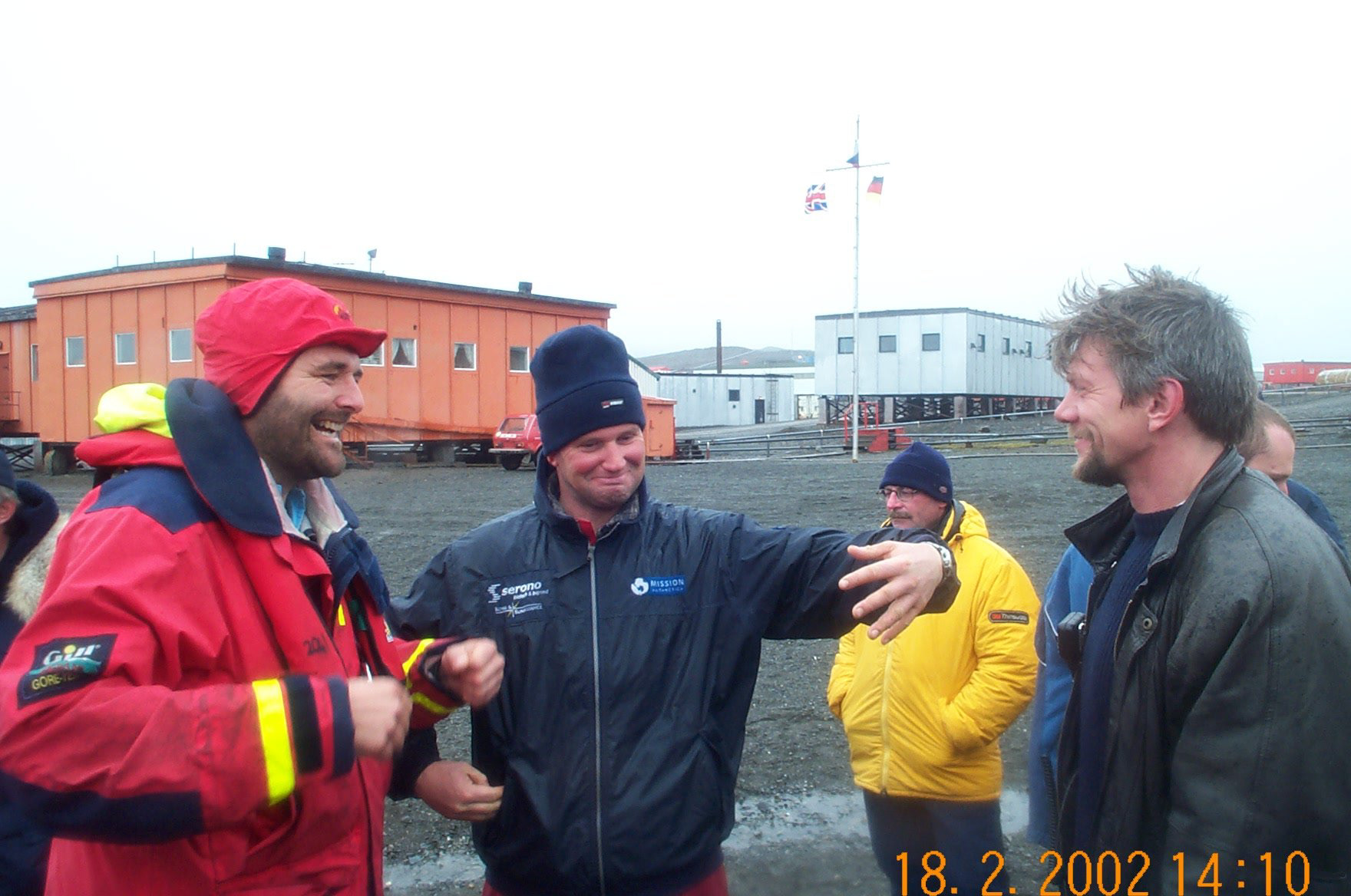 Andy and Alf with Russian base leader