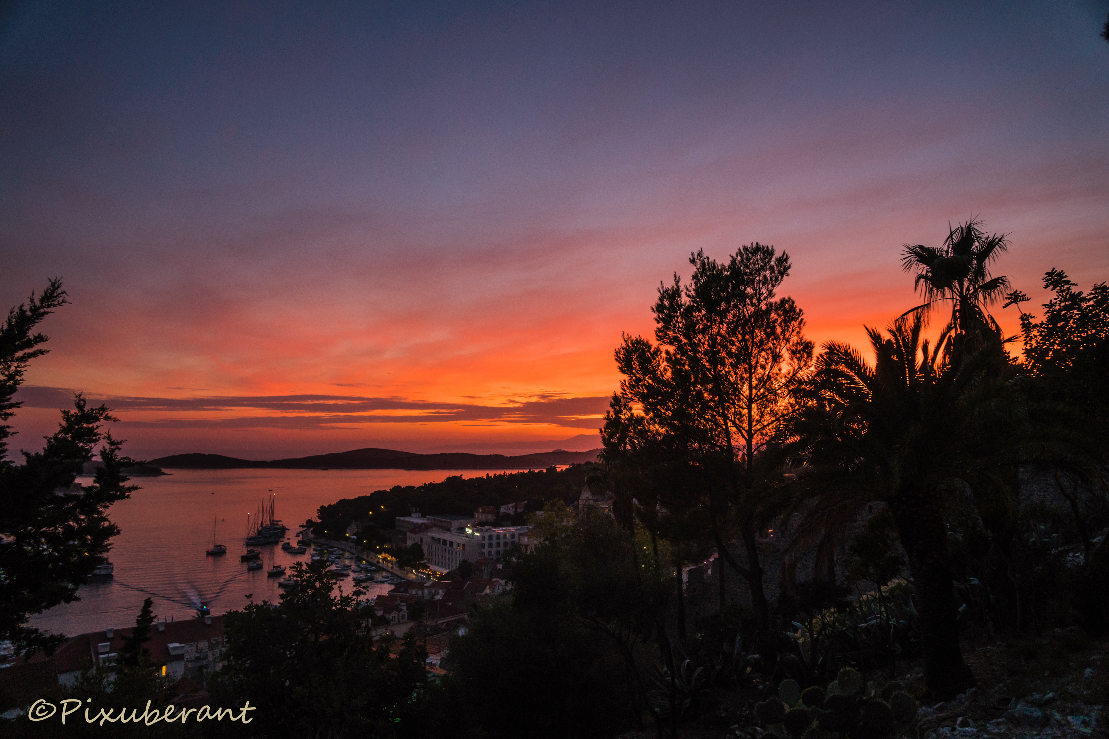 sunset from fortress path