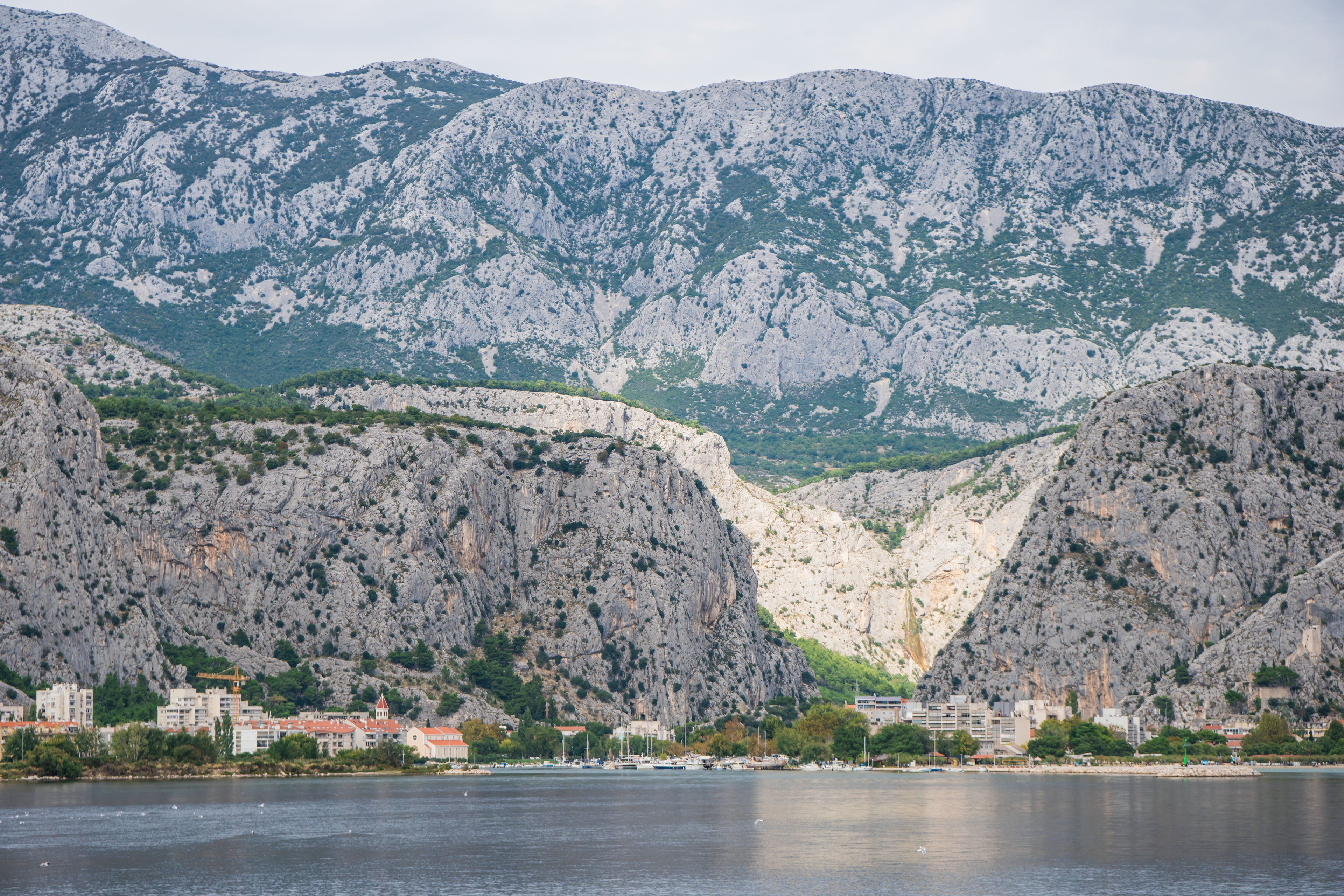 Makarska in the distance