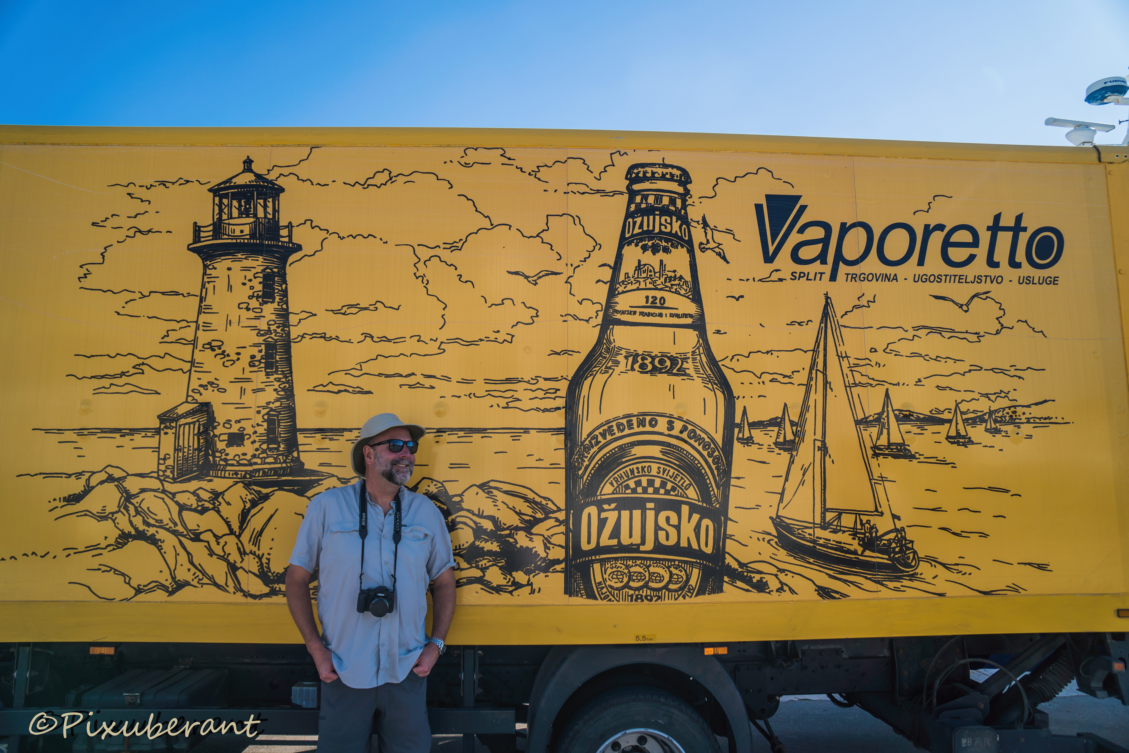 Bill posing with his favourite Croatian beer
