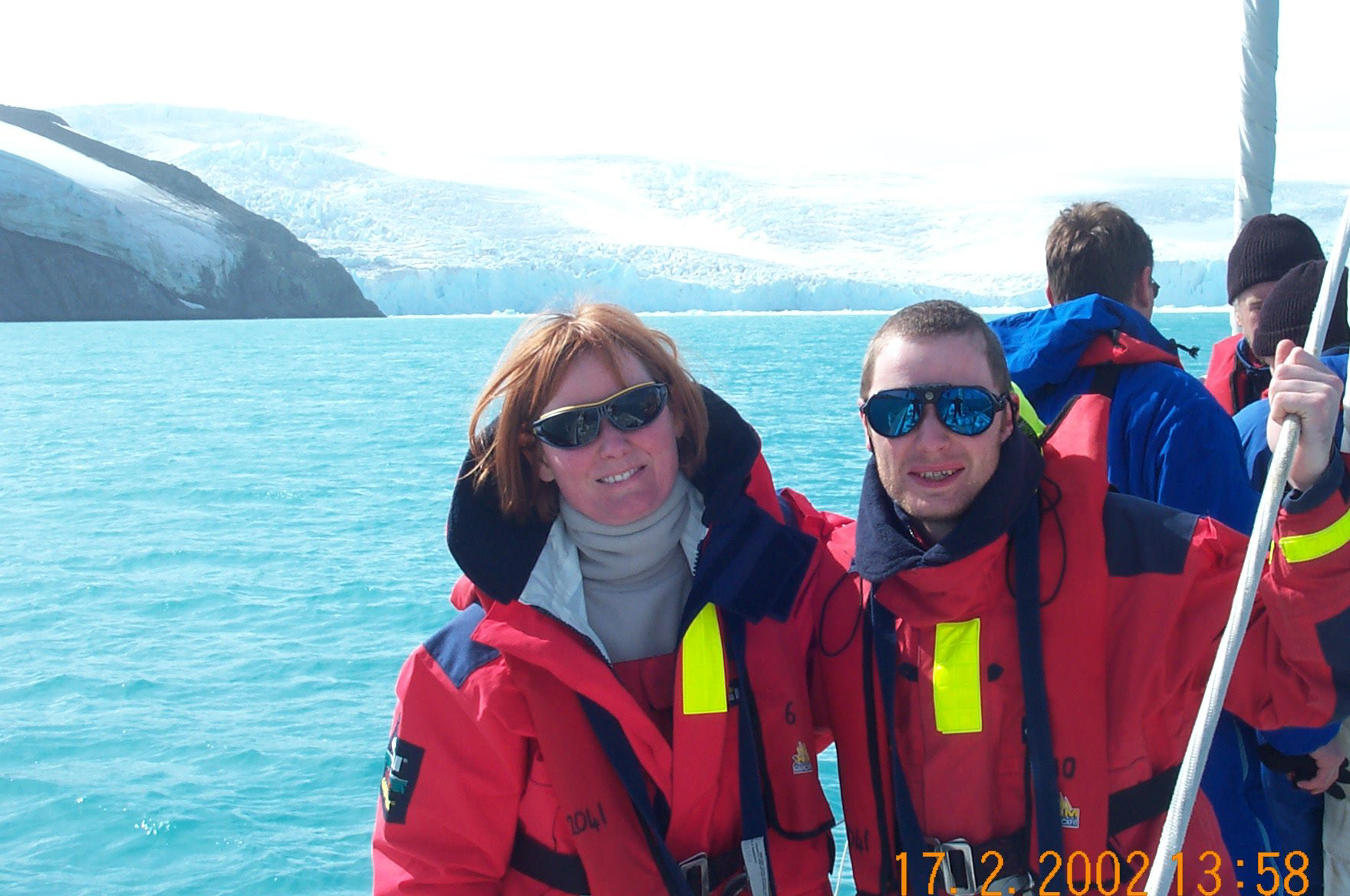 Me and Steve enjoying our sail with the Russian cleanup team