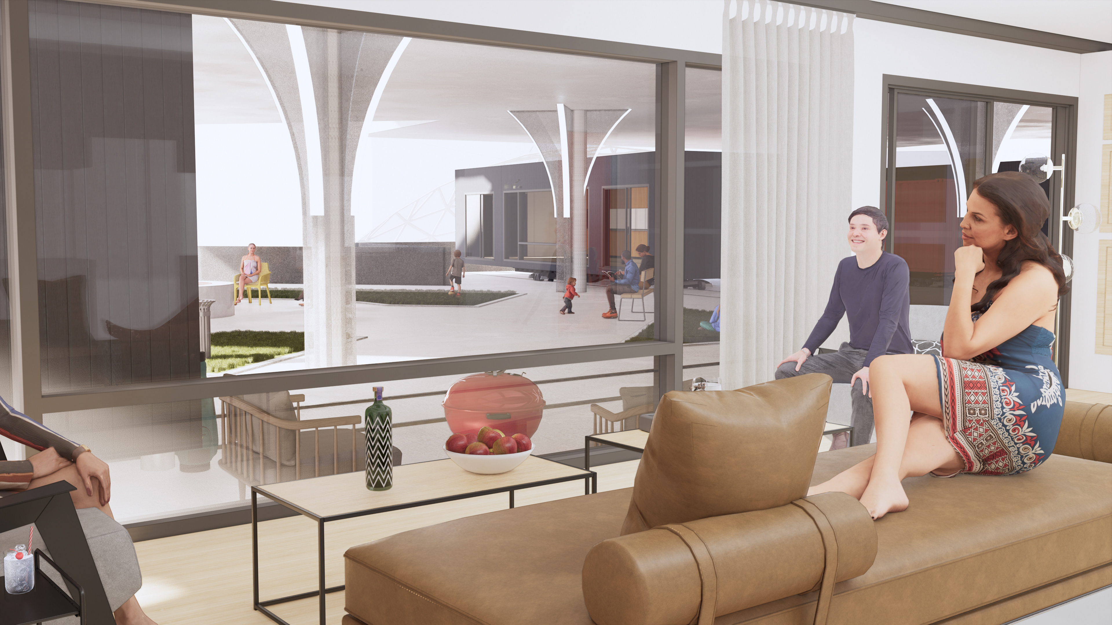 VIEW OF NOMAD COMMUNITY SPACES