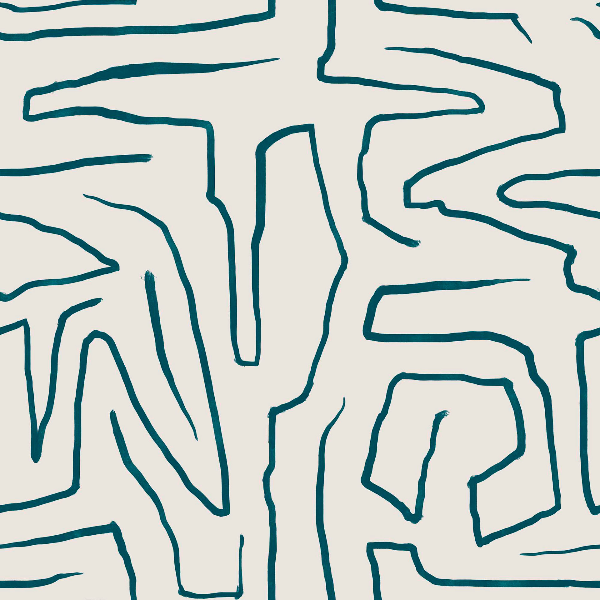 Meander in Teal