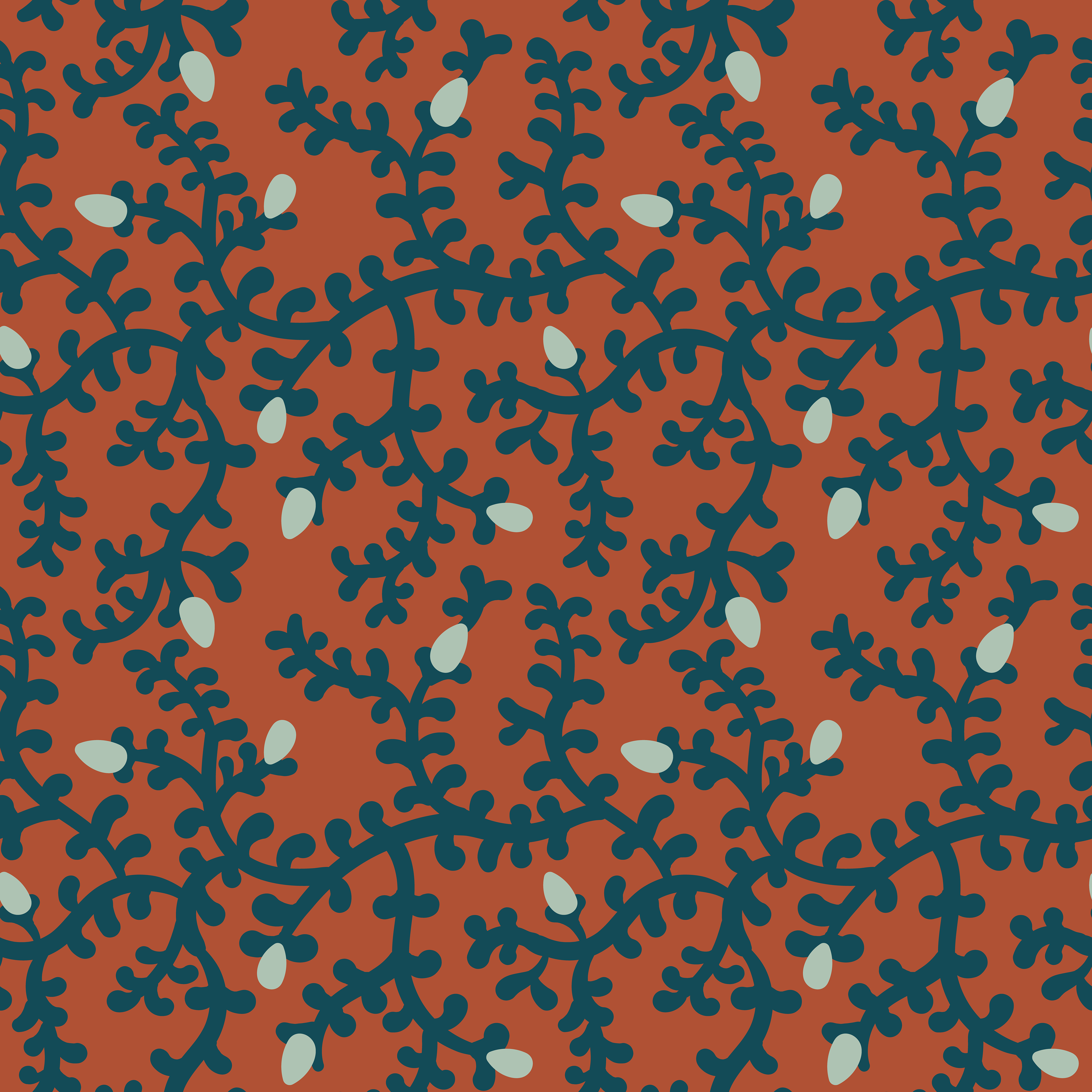 Buds in Red and Teal