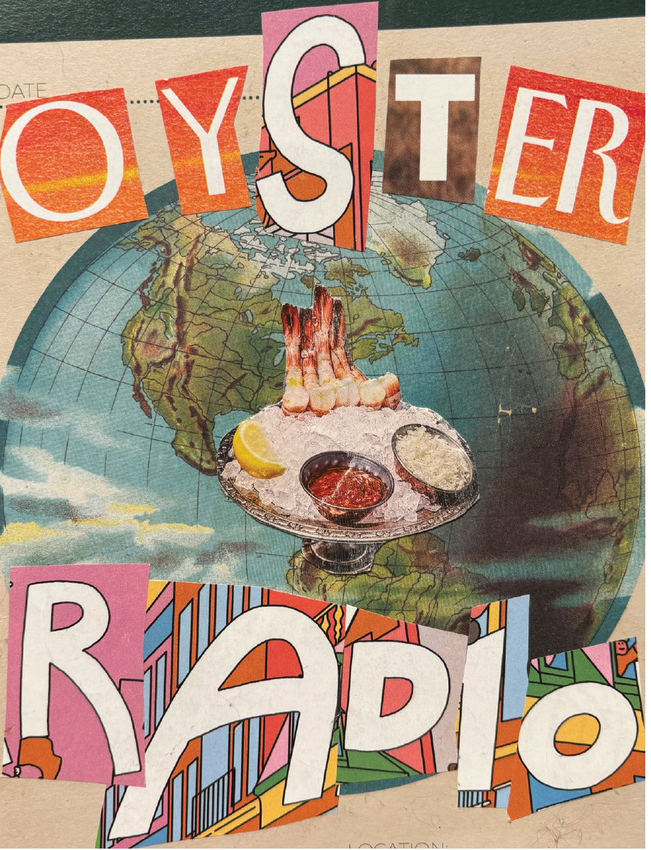 Collage mini-zine "Oyster Radio," HAZP 2024.