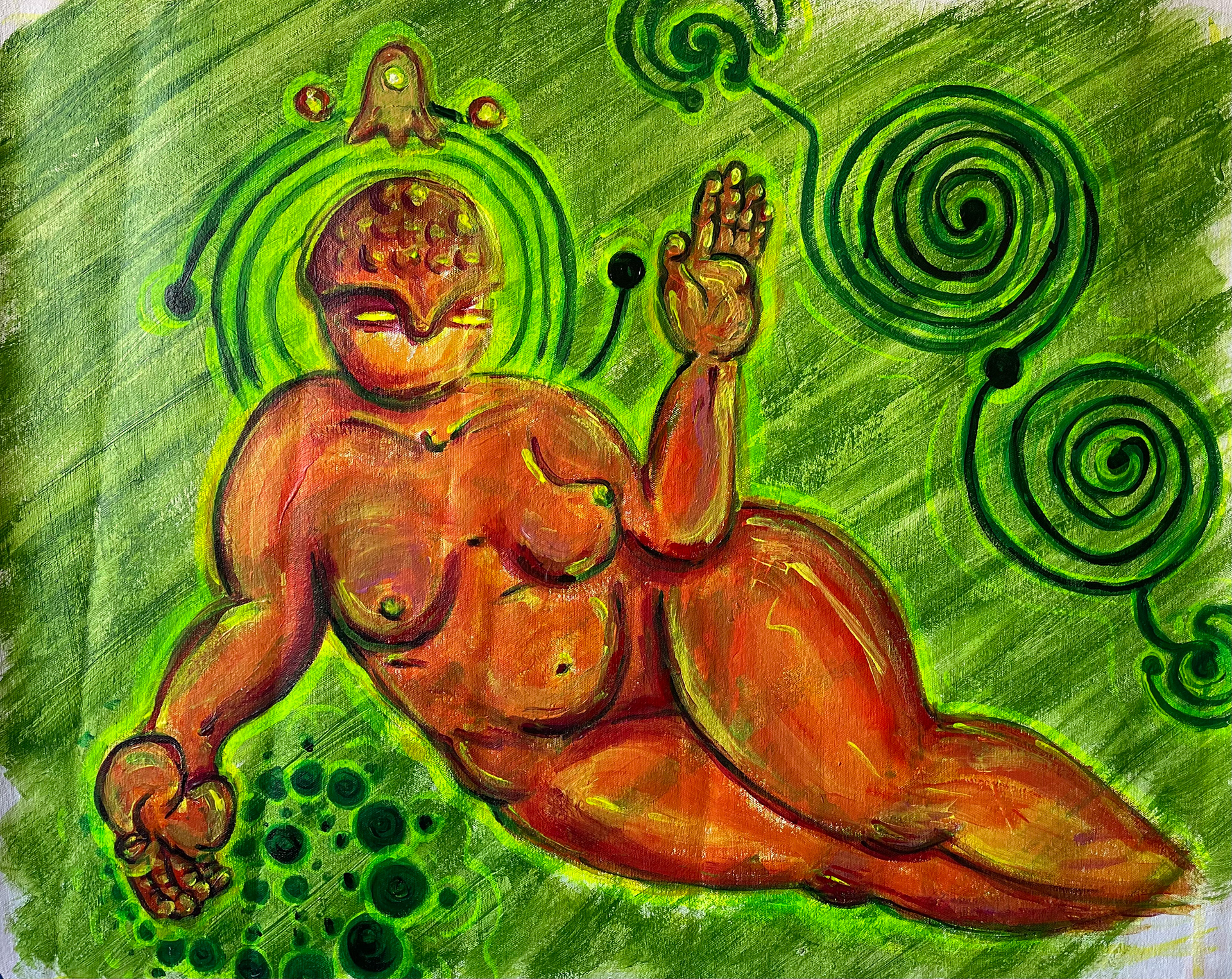 "Crop Circle Queen", Acrylic on Canvas.