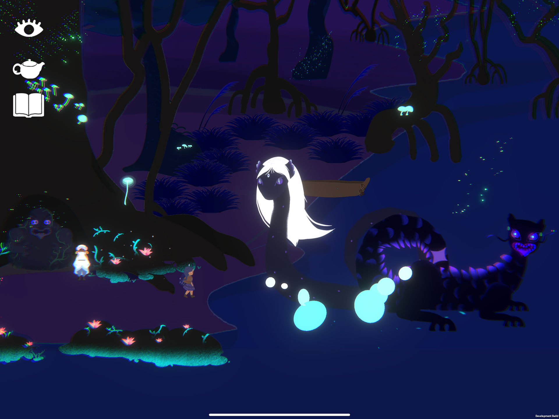 The Spirit World - ah! The Taniwha and Nāga are arguing, causing the rapids!