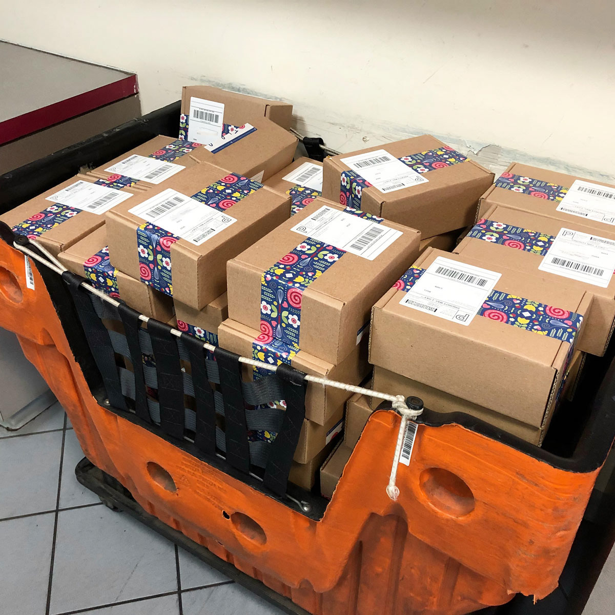 Early days when we hand-delivered to USPS