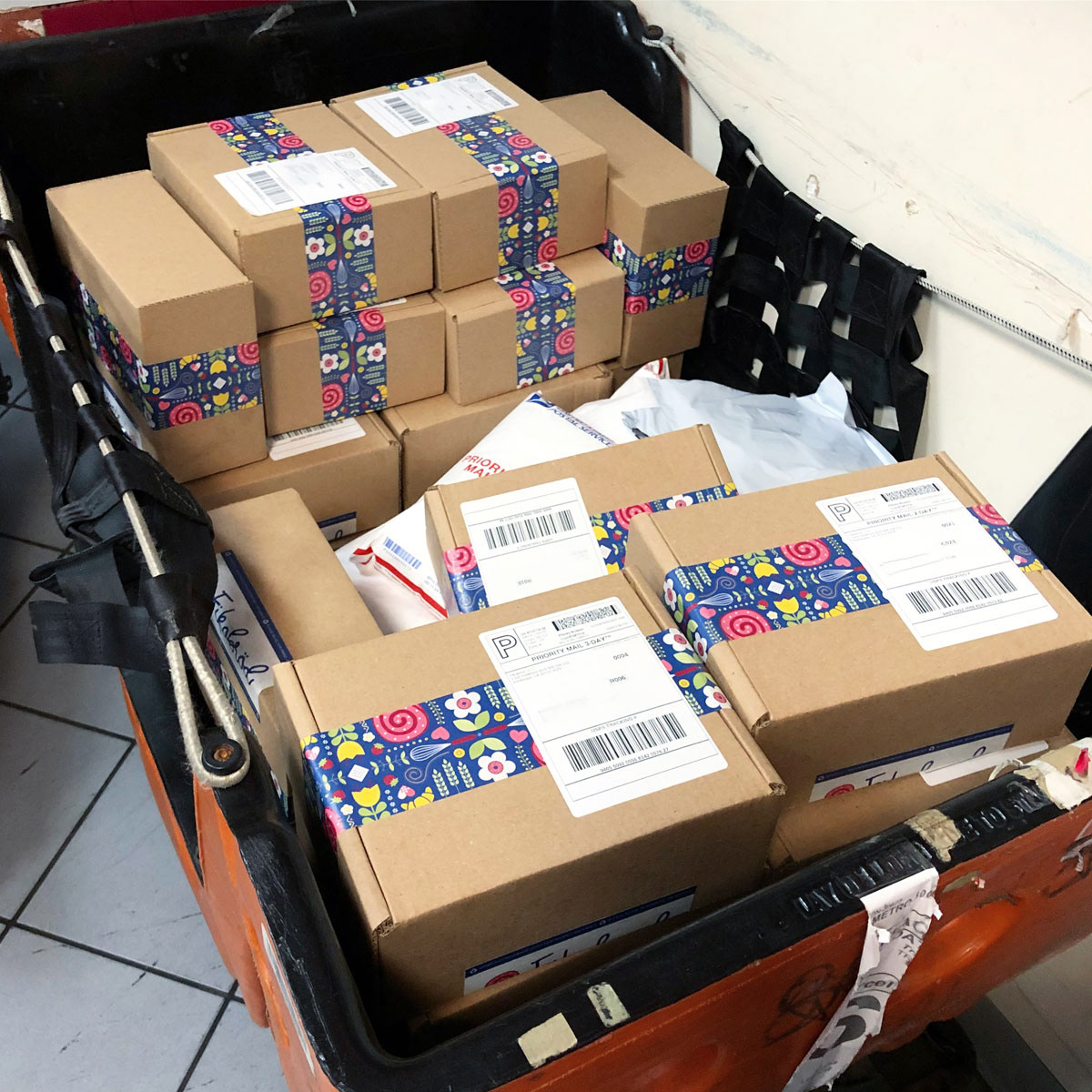 Early days when we hand-delivered to USPS