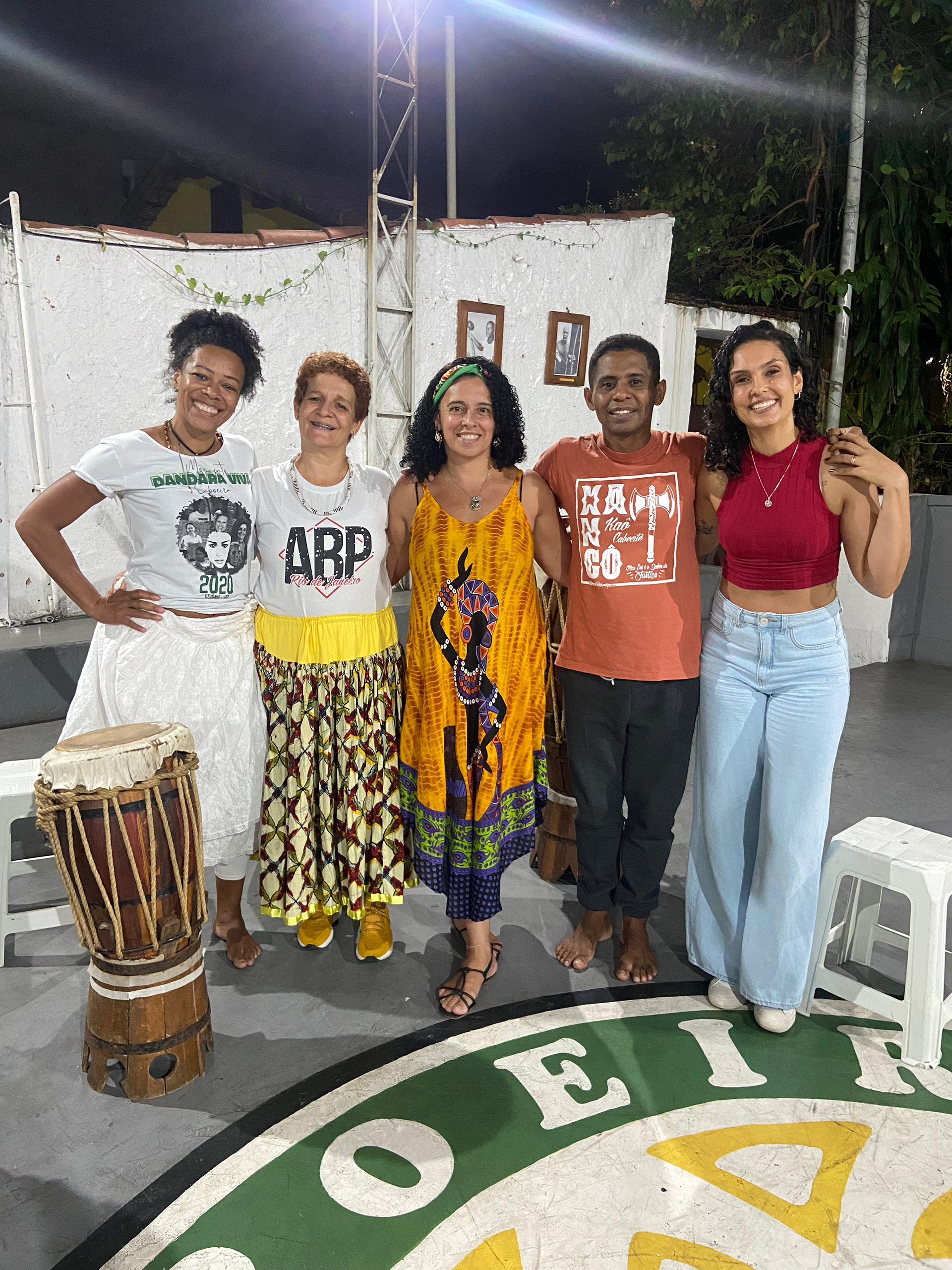 Mestra Magali Capoeira Brasil, Mestra Renatinha Senzala, Mestra Jujuba Vem Camará, Mestre Messias e Instrutora Silvia do Pontão de Cultura Vidigal