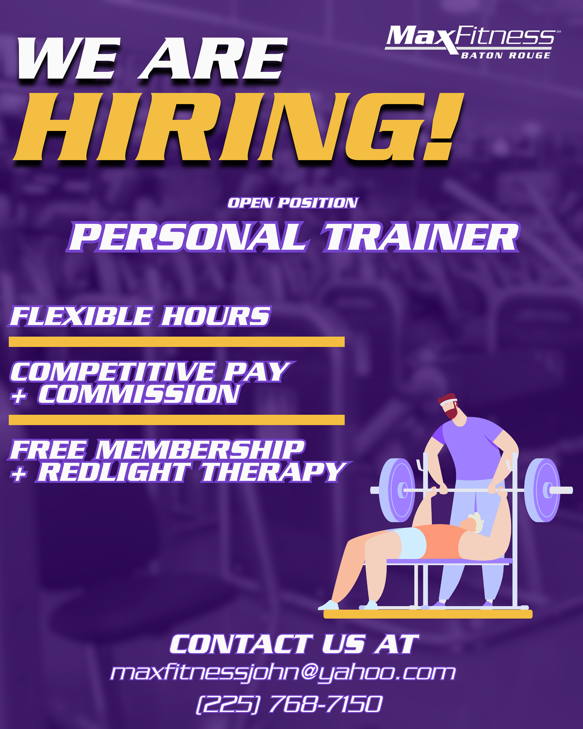 Hiring Personal Trainers (9/3/26)