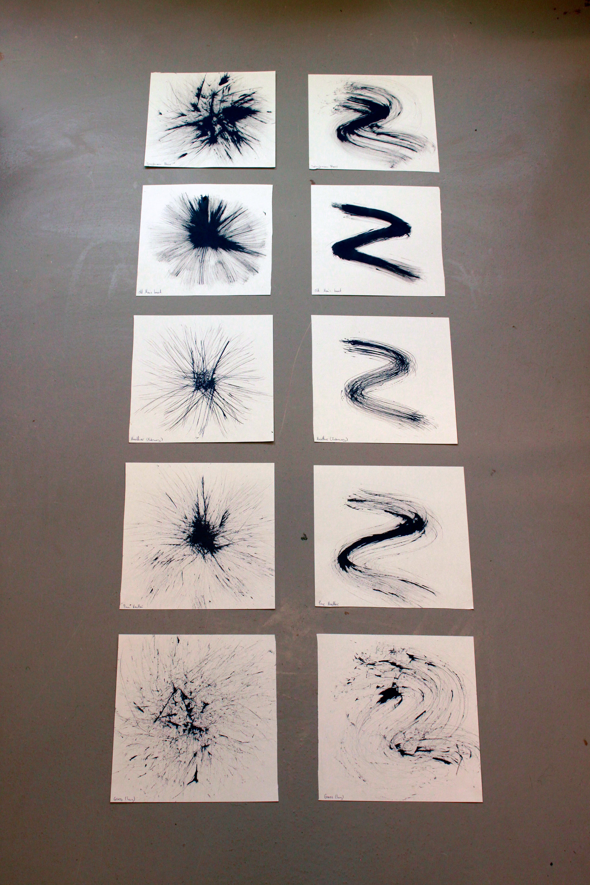Example of a textural drawings providing the viewer a visual representation of the feel of Whitmoor Stitch (53°21′14″N , 001°50′52″W)