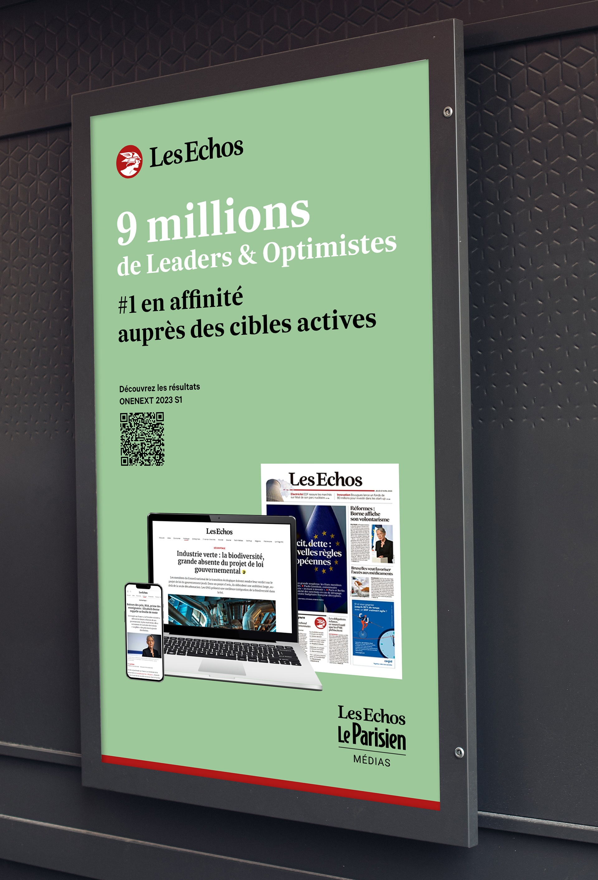 Affichage Interne Les Echos : Résultats OneNext 2023