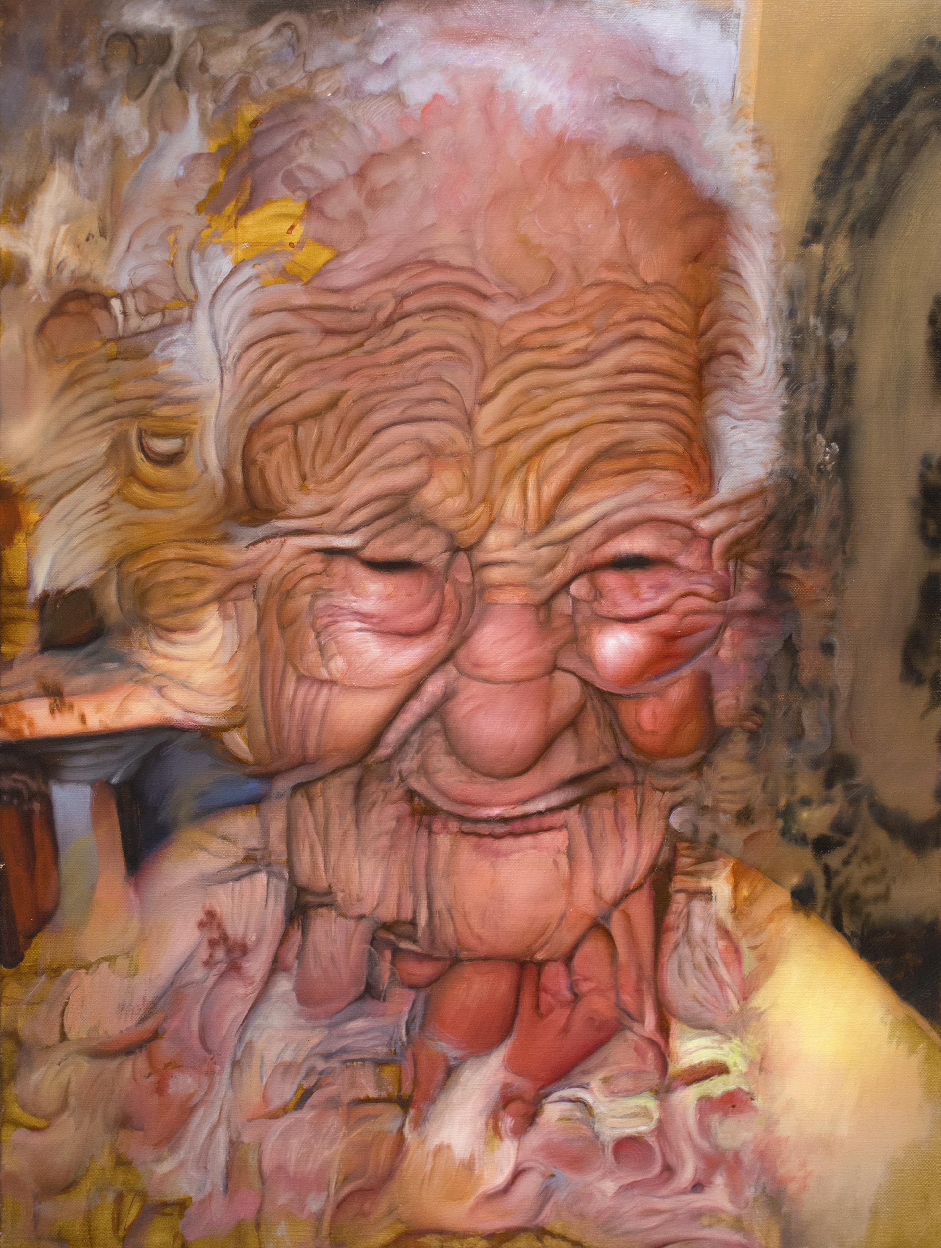 Estudo de retrato I, 2022, 80x60 cm, óleo sobre tela