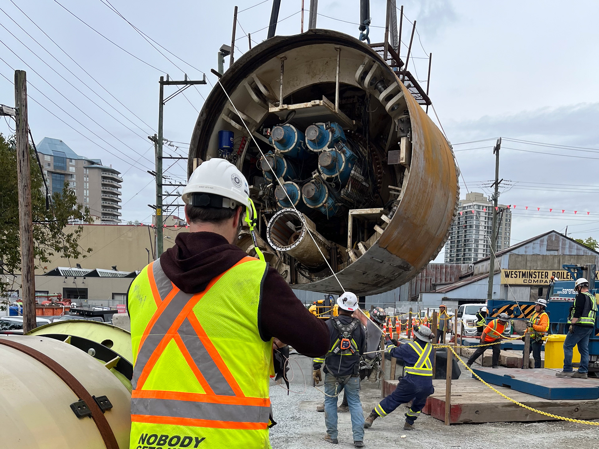 After several years of work, the cutter head is removed