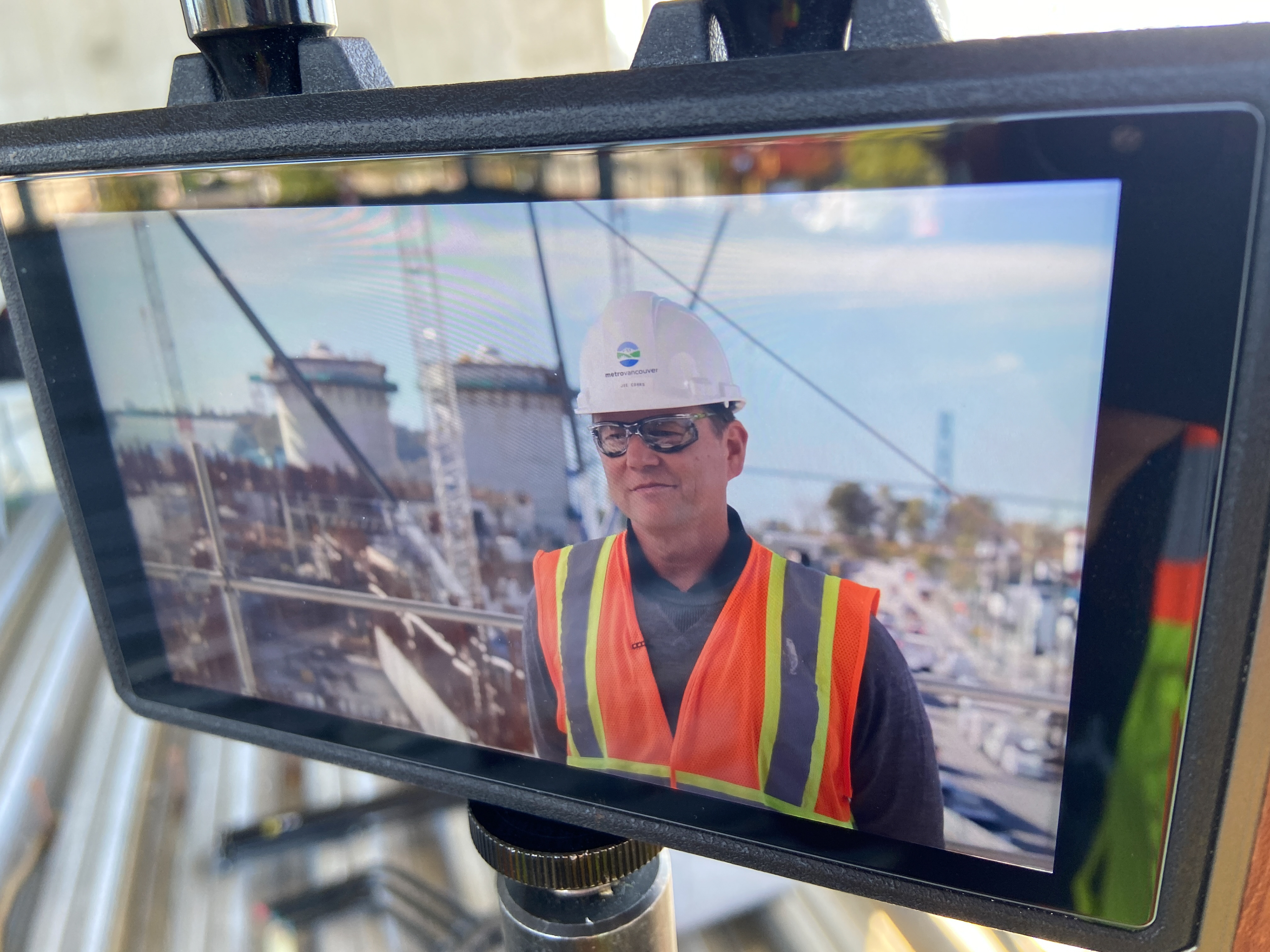 Interview on an active work site