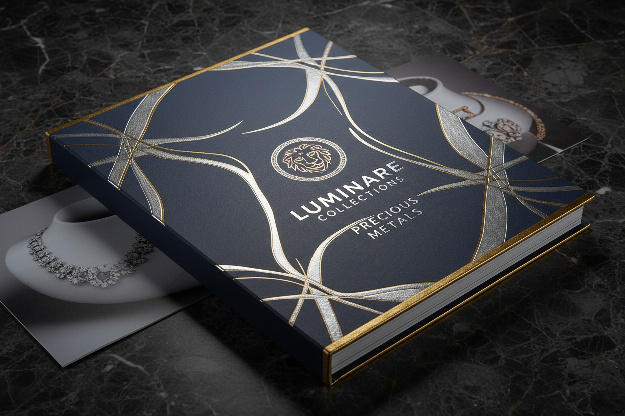 cataloghi rilegati in brossura, a filo refe, con copertina nobilitata