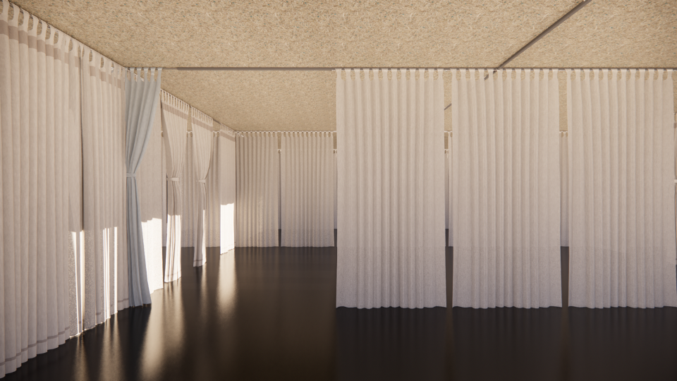 The first step consists of adding a system that would divide the room efficiently, and extend it up if needed.