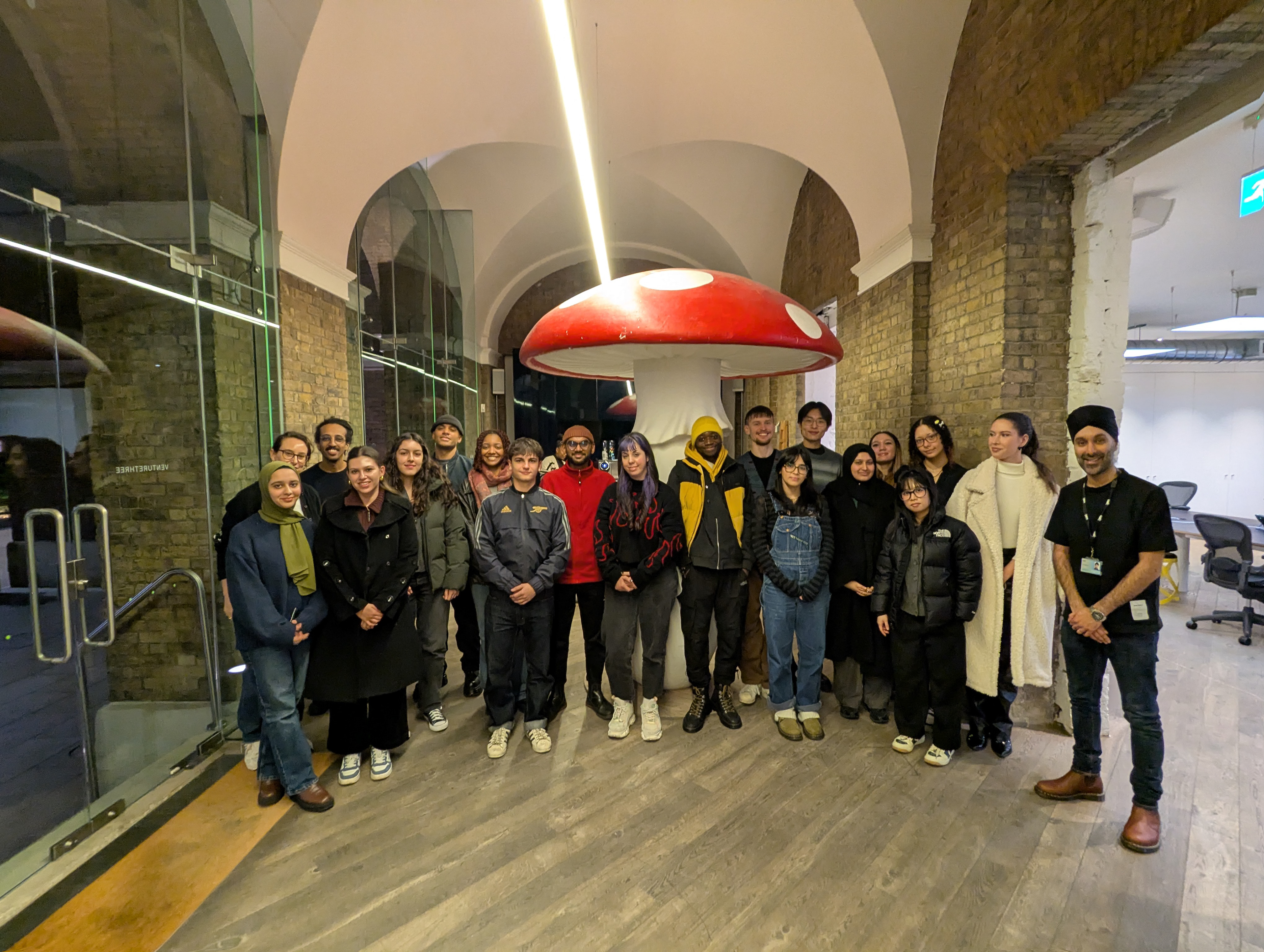 Group photo in the venturethree studio