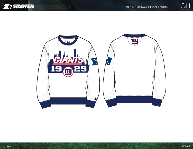 Mockups for G-III Apparel's Starter Brand