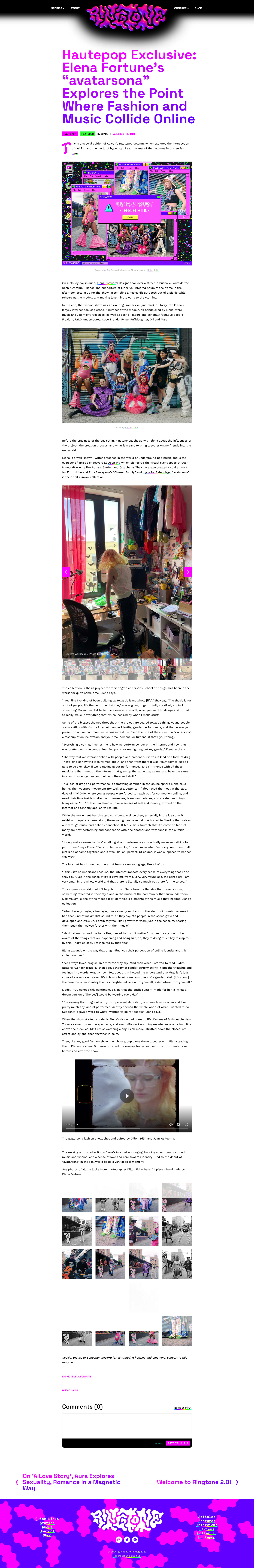 Hautepop feature article