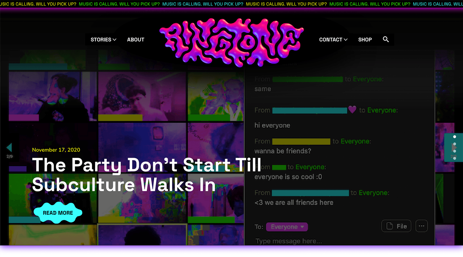 Redesigned Ringtone website
